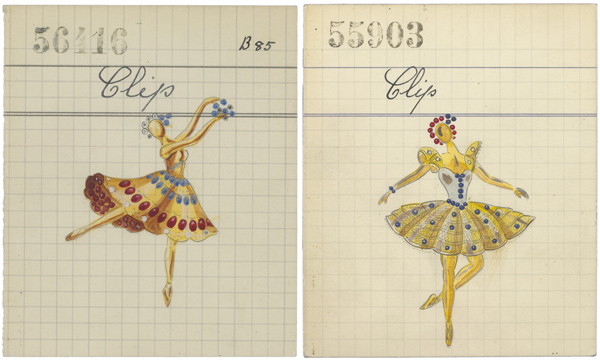 Ballerina drawings from Van Cleef & Arpels archives