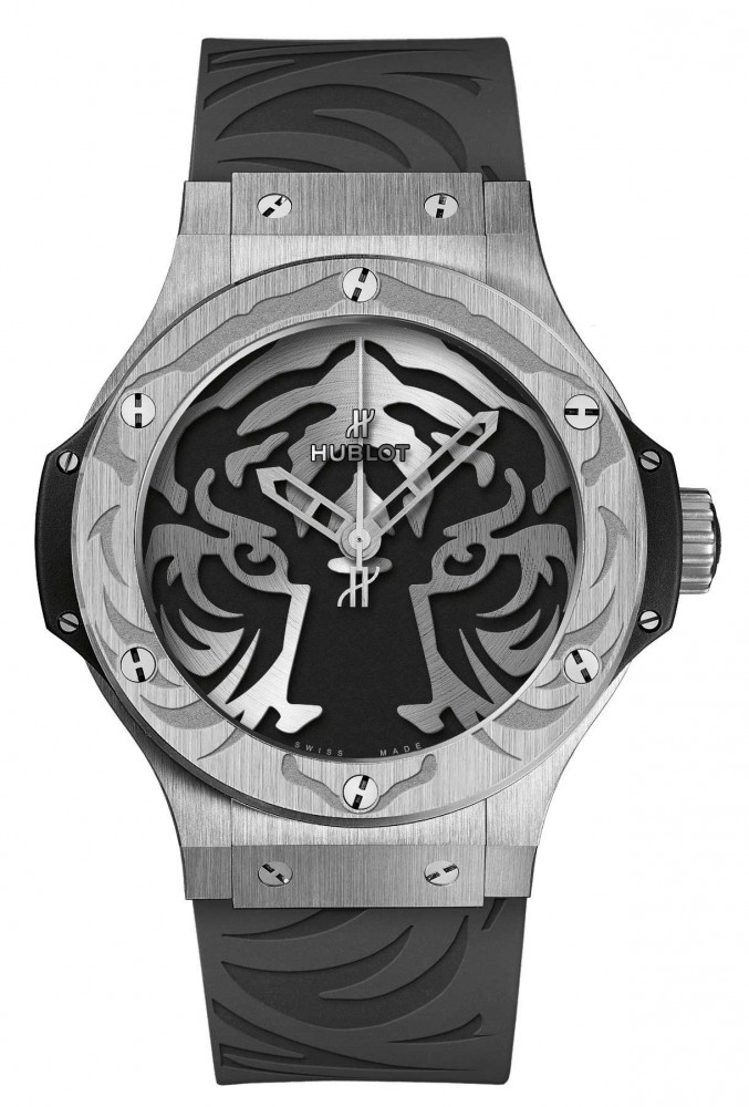 Hublot Big Bang Limited Edition Black Jaguar White Tiger Stainless Steel Watch