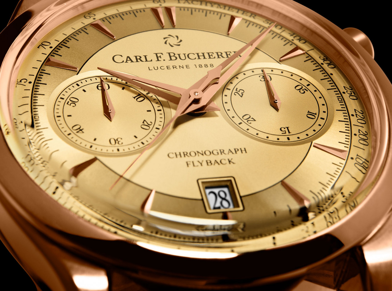 Carl F. Bucherer Manero Flyback Chronograph with Champagne Dial  