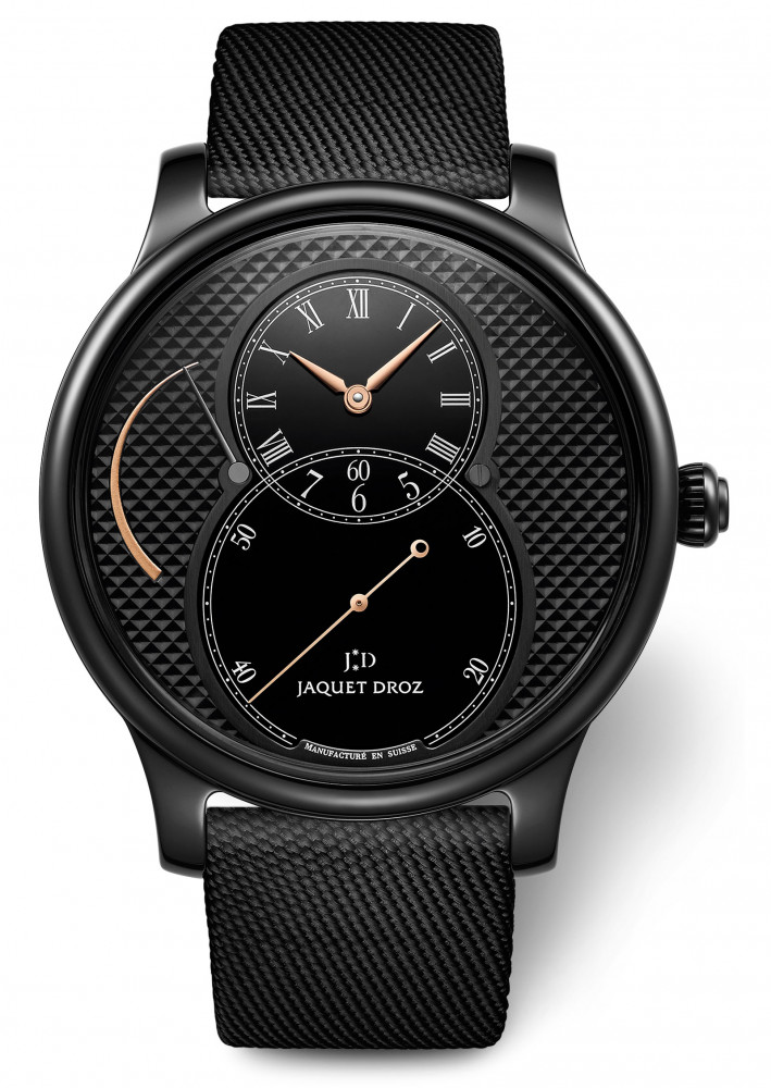 Jaquet Droz Grande Seconde Power Reserve Black Ceramic Clous De Paris