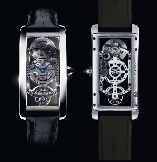 Cartier Tank Cintrée Skeleton 100th 