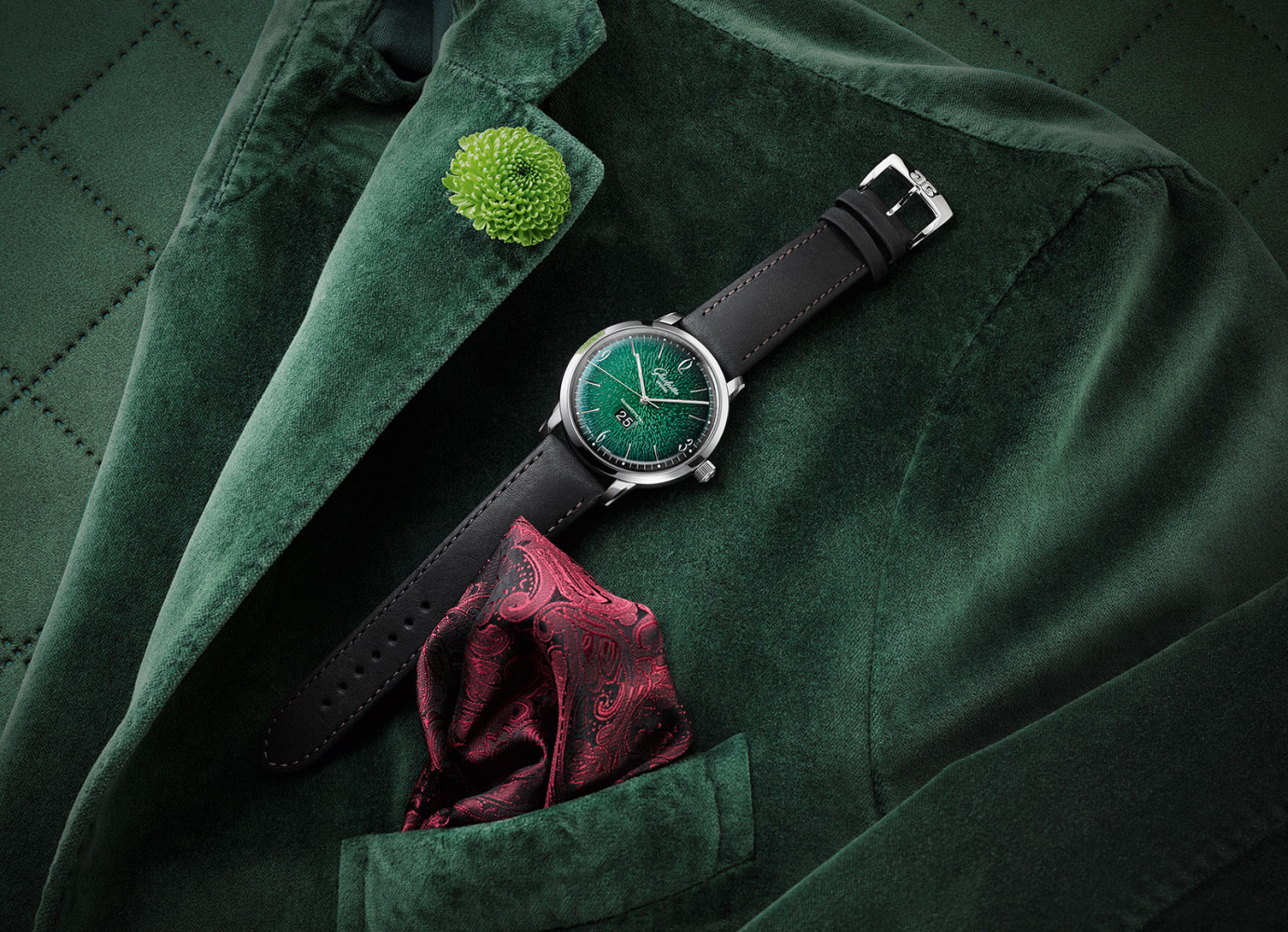 Glashutte Original Sixties Panorama Date Green Degrade Dial 2018