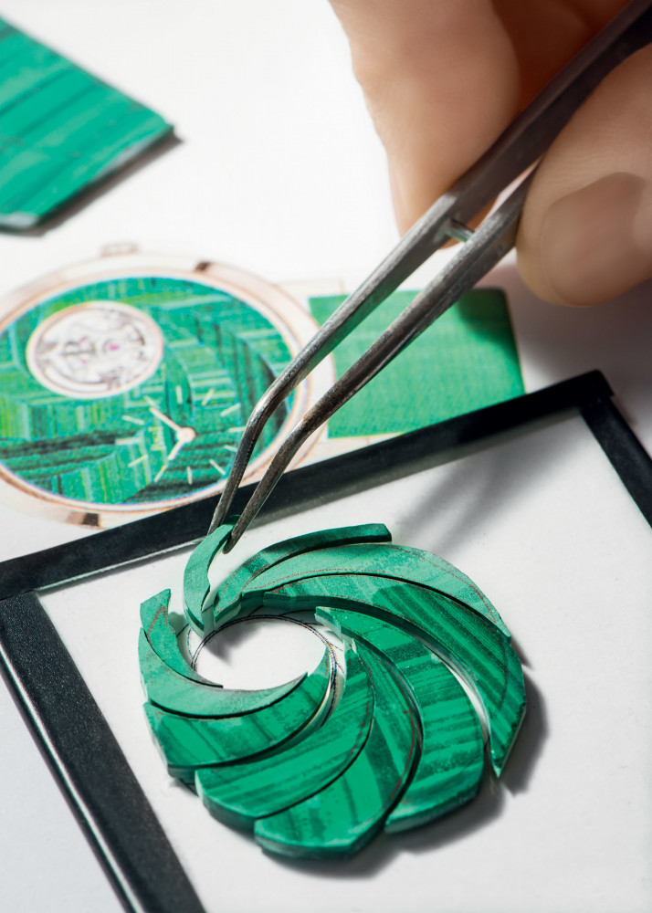 Altiplano malachite marquetry tourbillon (G0A43030