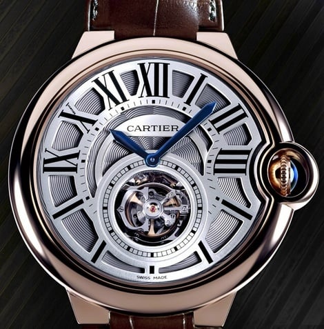 Cartier W6920001 Ballon Bleu Flying Tourbillon Extra Large 46mm, Slate  Galvanic Dial - Rose Gold - Motion in time