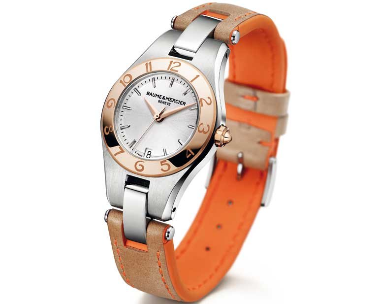 Baume & Mercier limited edition interchangeable seasonal straps for Linea, Amber Sunset