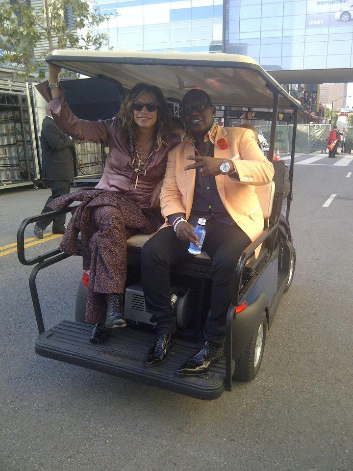 Steven Tyler and Randy Jackson wearing Limited-edition Timepieces by Randy Jackson