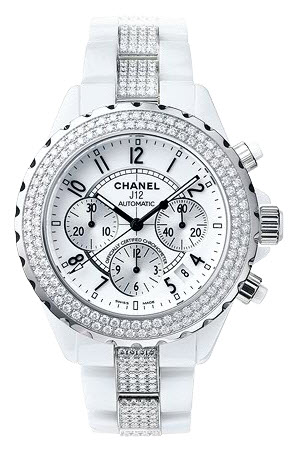 Chanel J12 White Ceramic and Diamond H0967 - Inventory 4403 