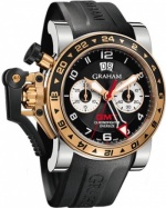 Graham Chronofighter Oversize GMT Steel & Gold 2OVGG.B21A