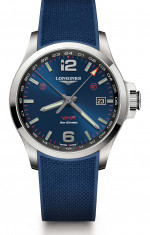 Longines V.H.P. GMT Flash Setting Conquest L3.718.4.96.9