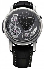 Romain Gauthier Natural Titanium Logical One black clous de Paris dial