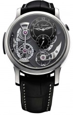 Romain Gauthier Natural Titanium Logical One oven-fired black enamel dial